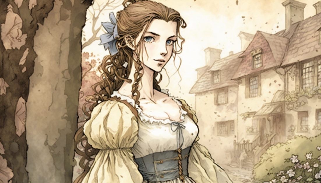 aerith-gainsborough-art-style-of-anton-pieck