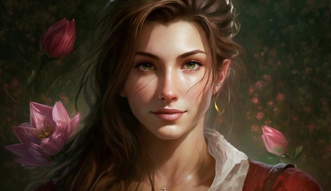 aerith-gainsborough-art-style-of-atey-ghailan