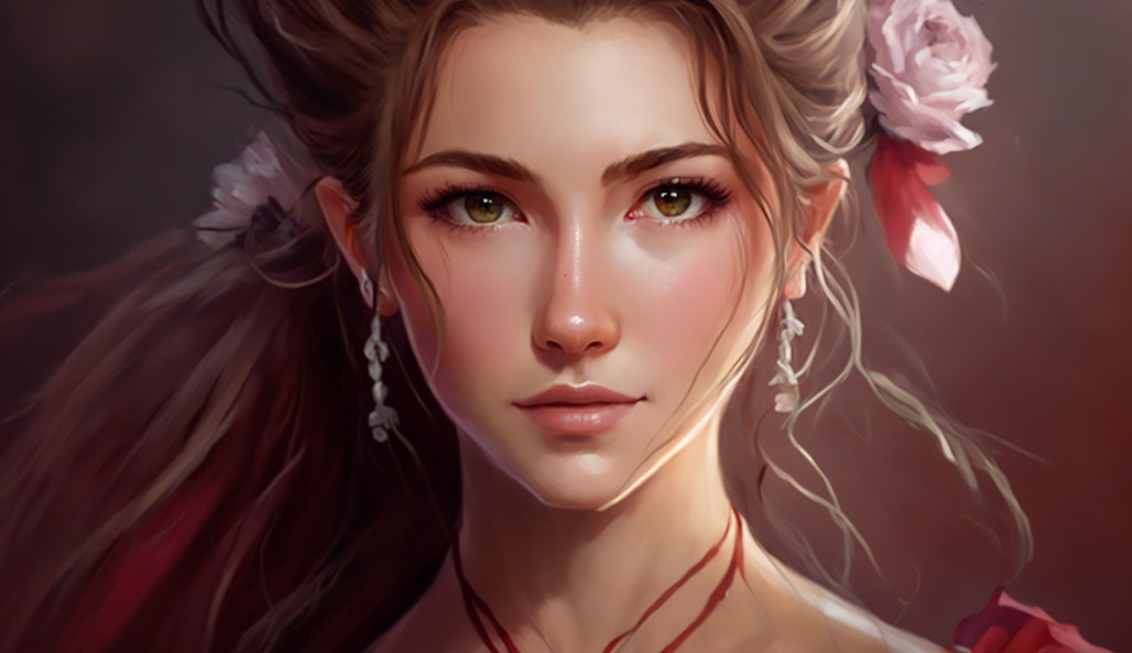 aerith-gainsborough-art-style-of-ilya-kuvshinov