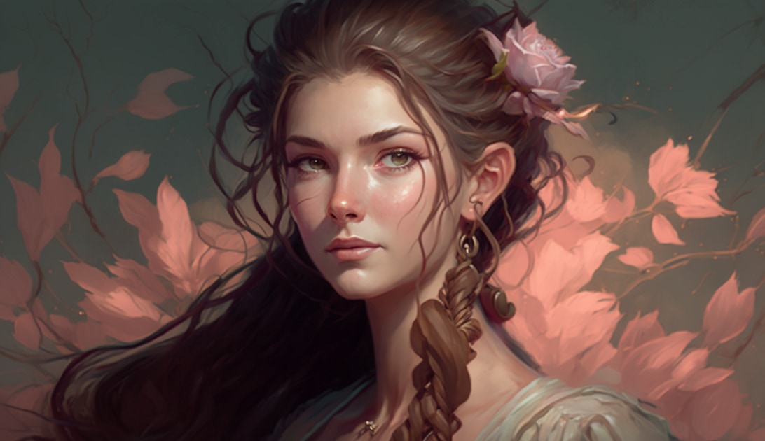 aerith-gainsborough-art-style-of-peter-mohrbacher