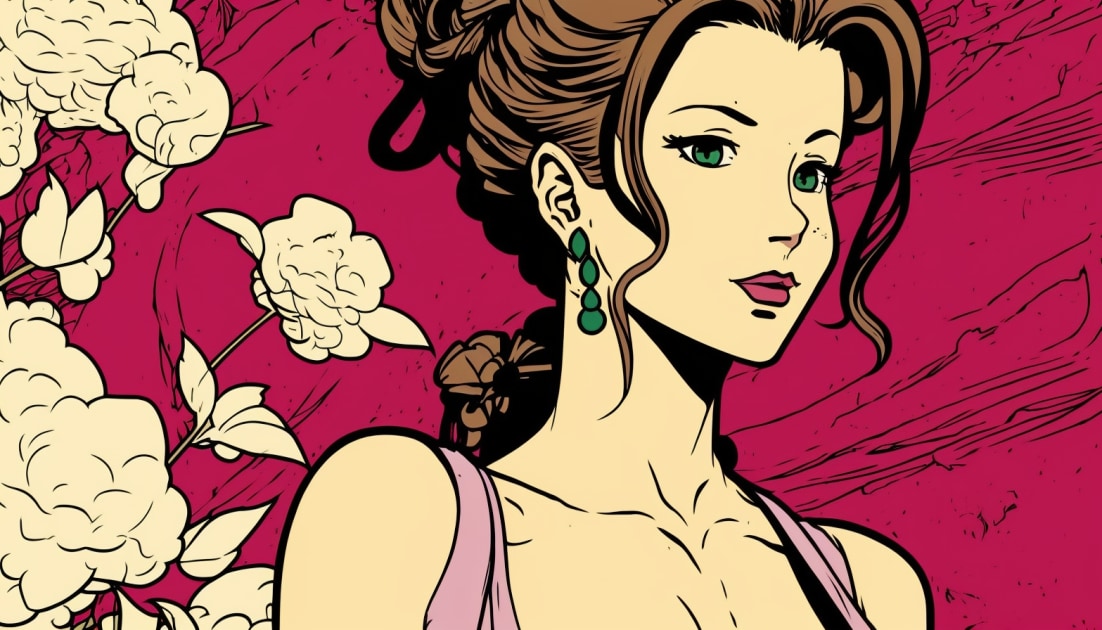 aerith-gainsborough-art-style-of-toshio-saeki