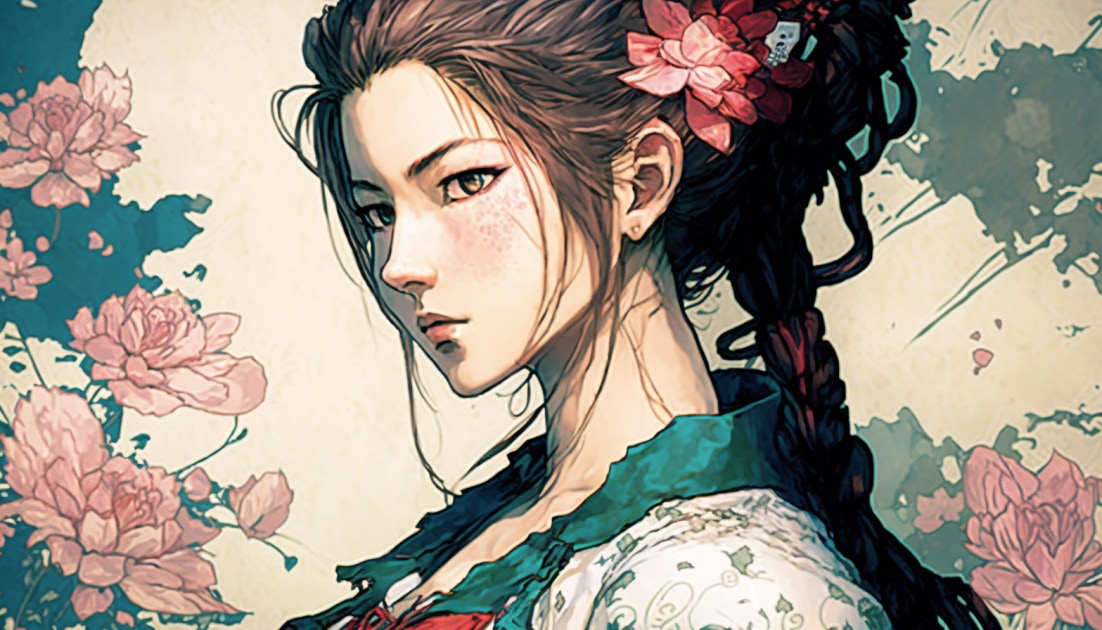 aerith-gainsborough-art-style-of-utagawa-kuniyoshi