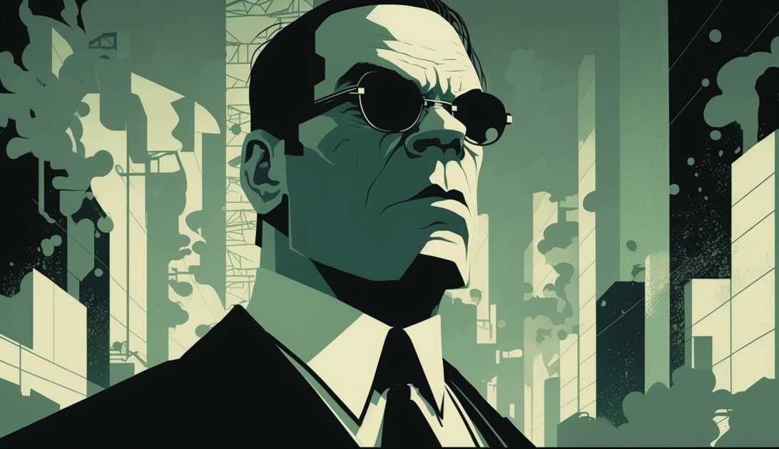 agent-smith-art-style-of-aaron-douglas