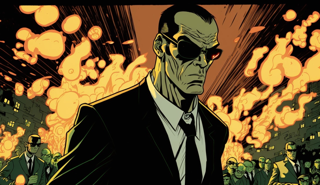 agent-smith-art-style-of-asaf-hanuka