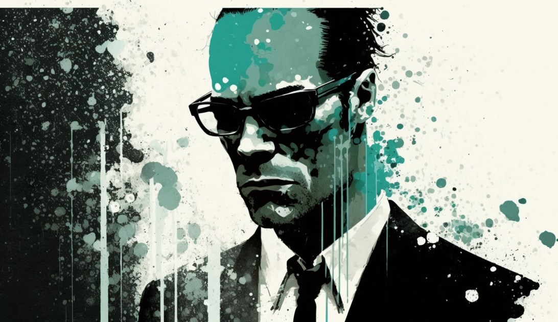 agent-smith-art-style-of-conrad-roset