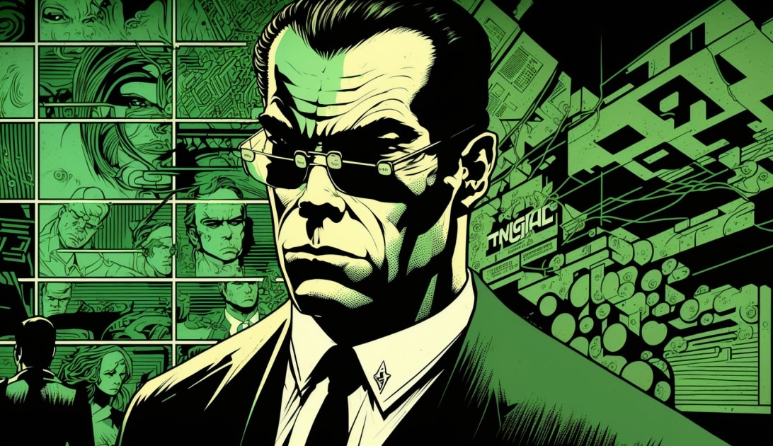 agent-smith-art-style-of-jack-kirby