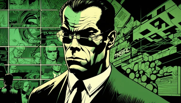 agent-smith-art-style-of-jack-kirby