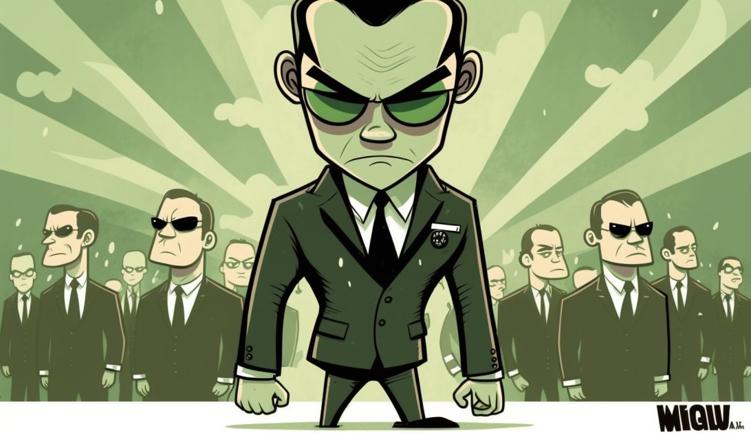 agent-smith-art-style-of-kelly-vivanco