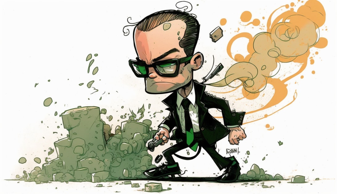 agent-smith-art-style-of-skottie-young