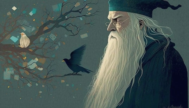 albus-dumbledore-art-style-of-tracie-grimwood
