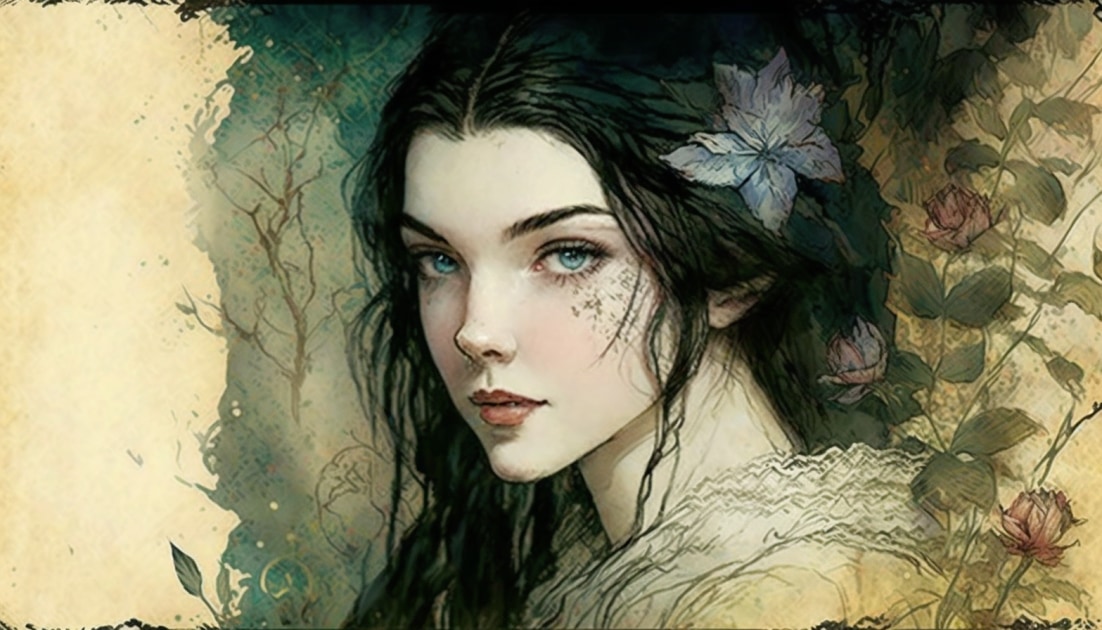 anya-taylor-joy-art-style-of-warwick-goble