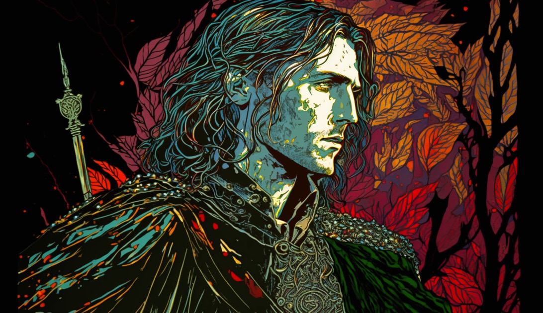 aragorn-art-style-of-harry-clarke