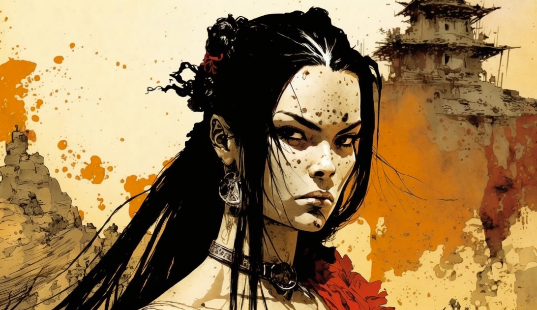 boa-hancock-art-style-of-sergio-toppi