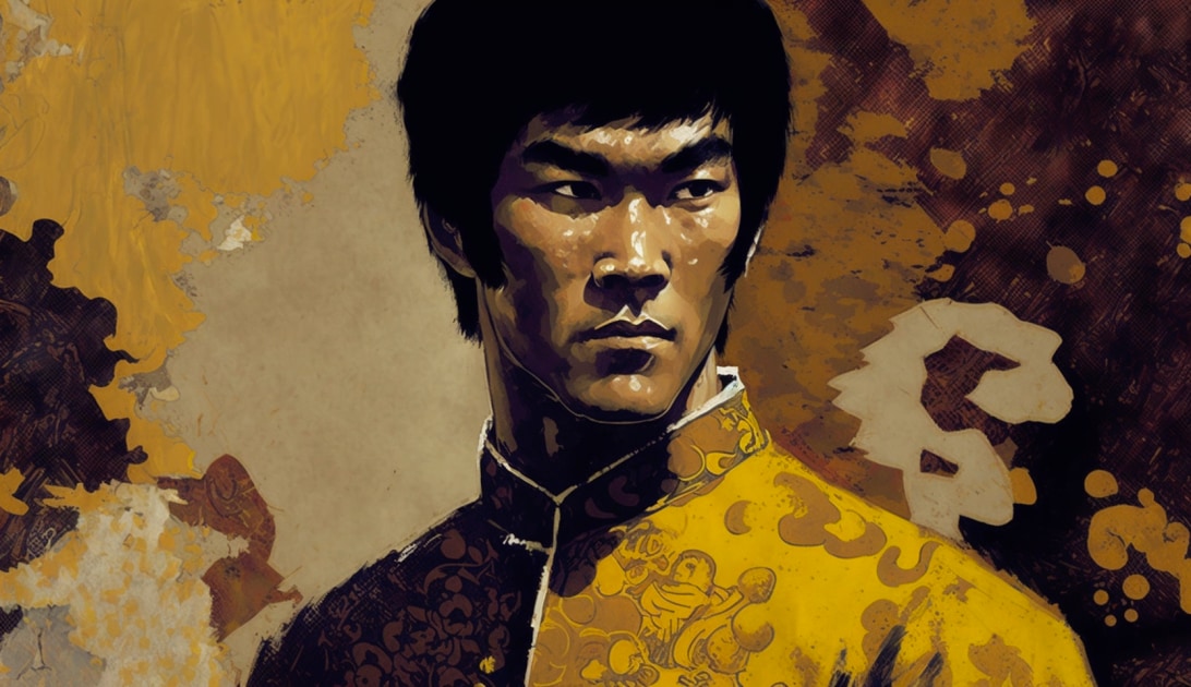 bruce-lee-art-style-of-gustav-klimt