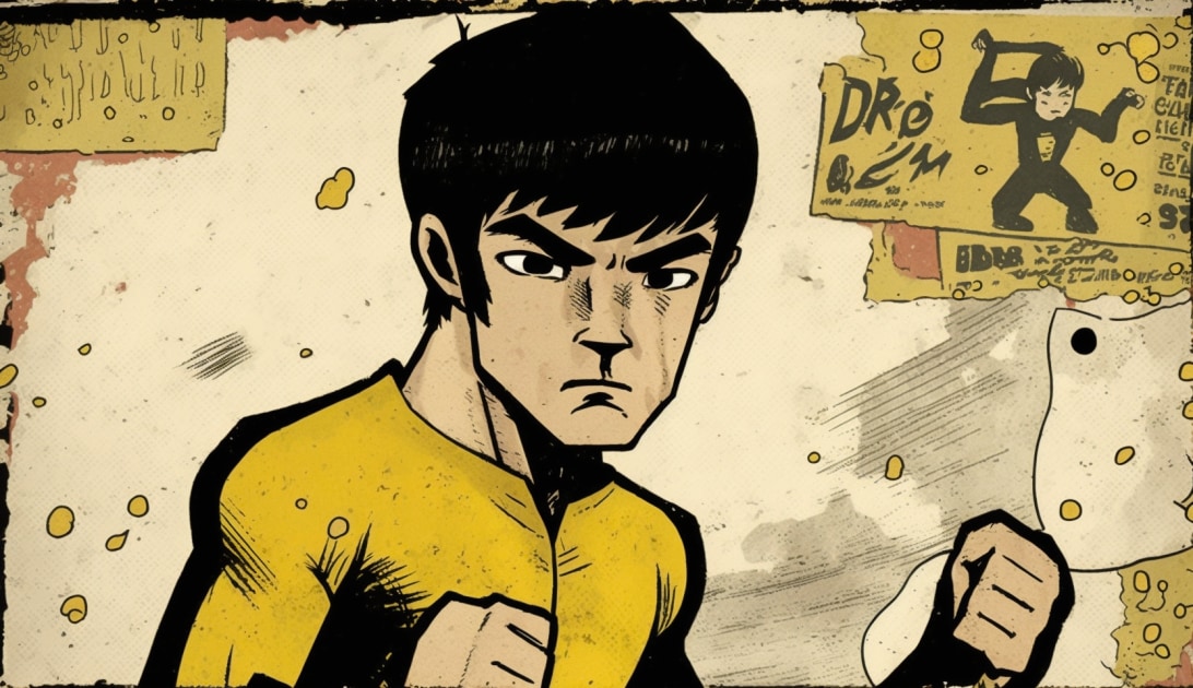 bruce-lee-art-style-of-henry-darger