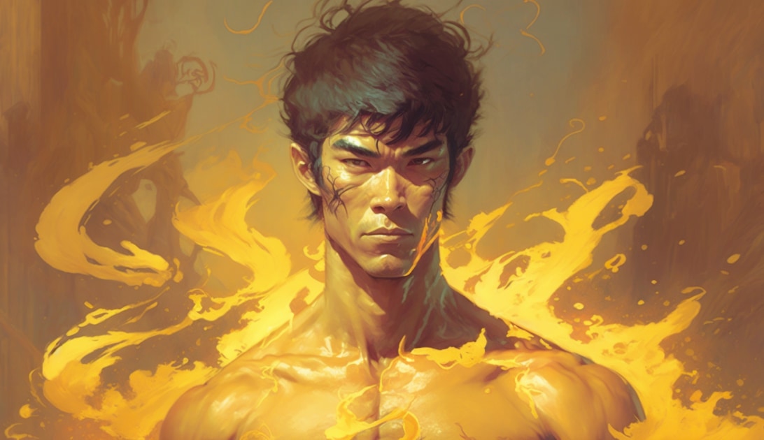 bruce-lee-art-style-of-peter-mohrbacher