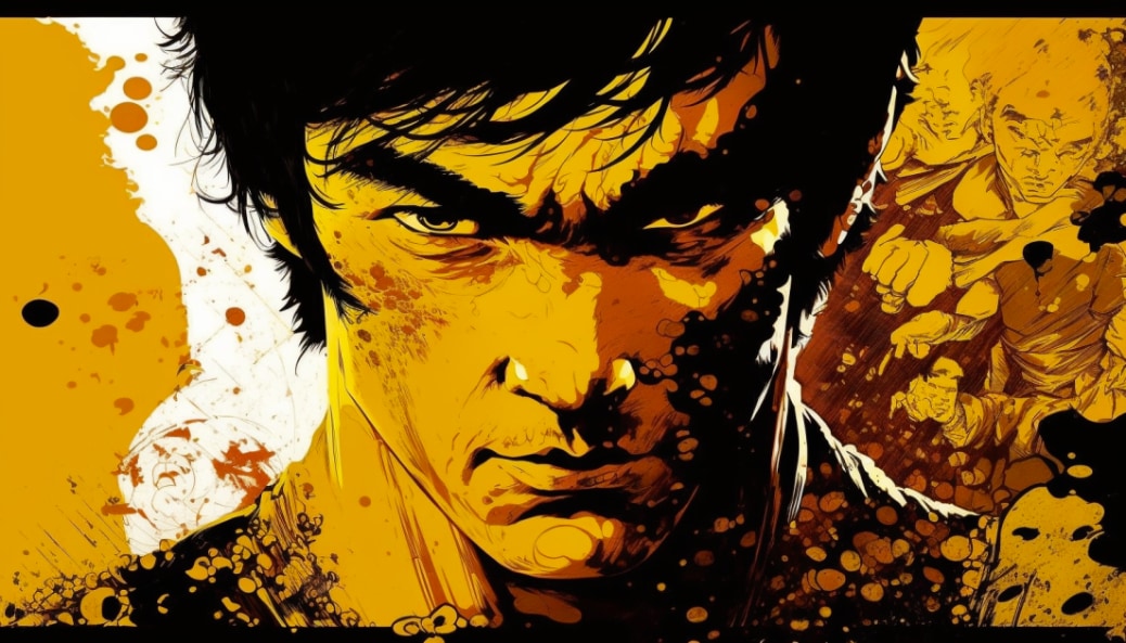 bruce-lee-art-style-of-yoshitaka-amano