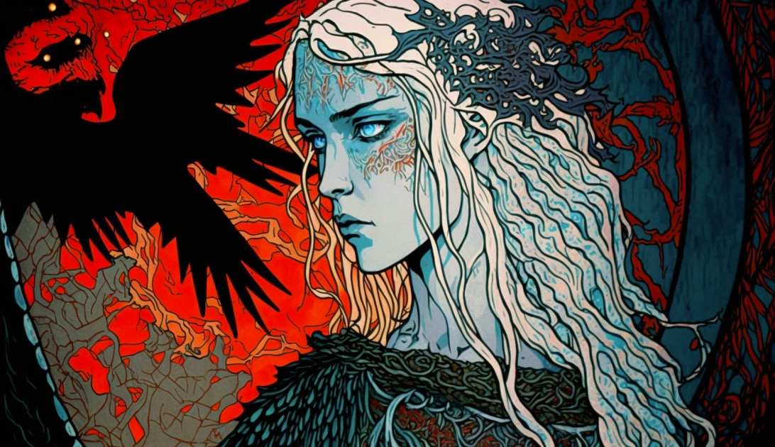 daenerys-targaryen-art-style-of-harry-clarke