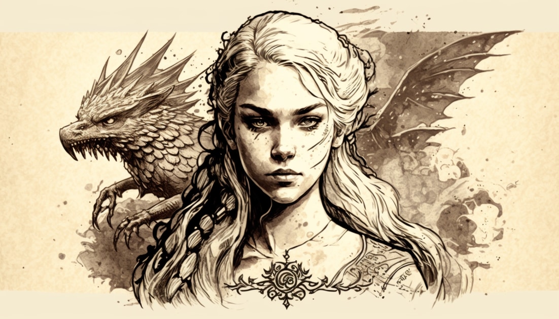 daenerys-targaryen-art-style-of-john-tenniel