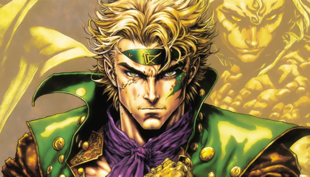 Dio Brando in the Art Style of Hirohiko Araki