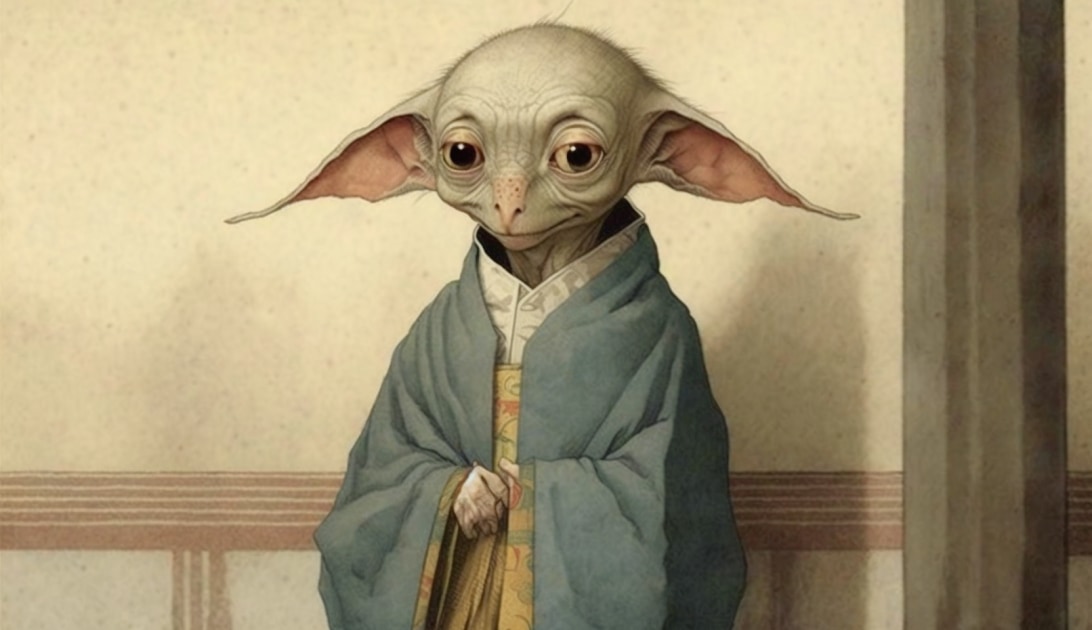 dobby-art-style-of-ohara-koson