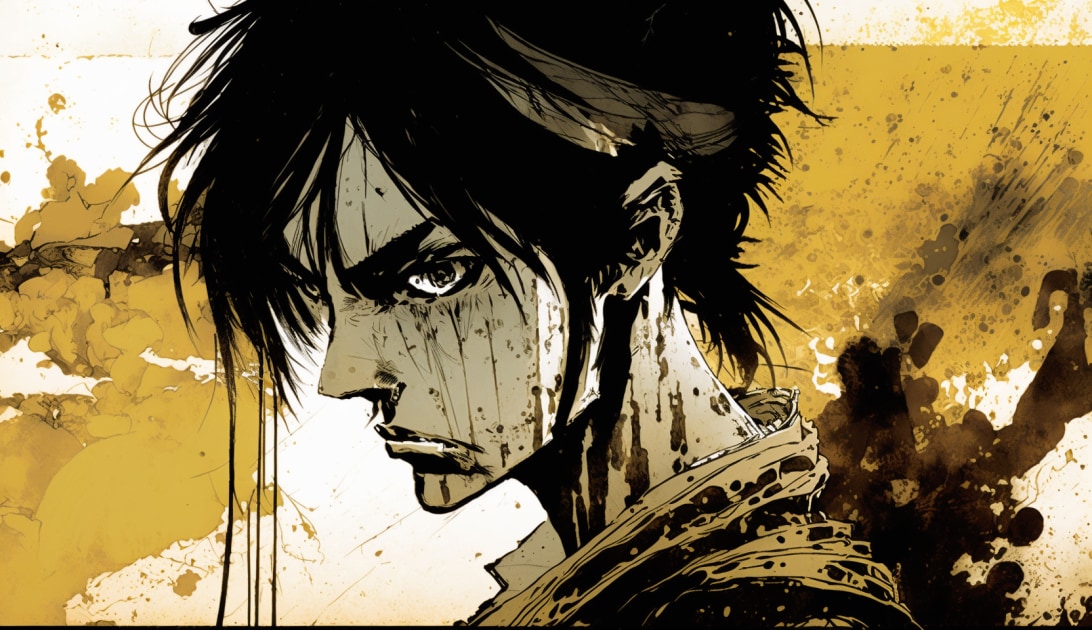 eren-yeager-art-style-of-sergio-toppi