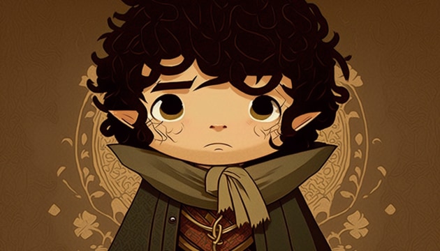 frodo-baggins-art-style-of-amy-earles