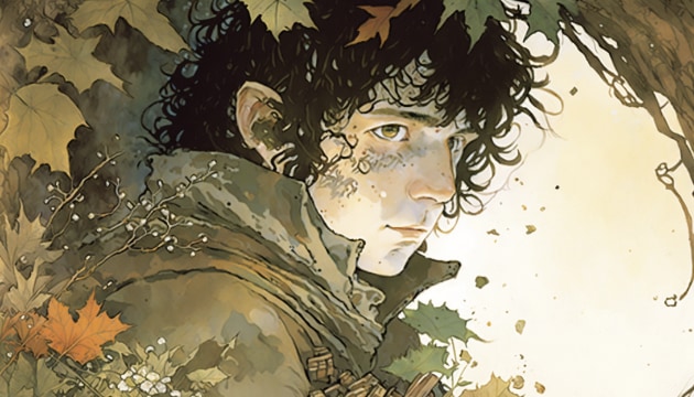 frodo-baggins-art-style-of-charles-vess