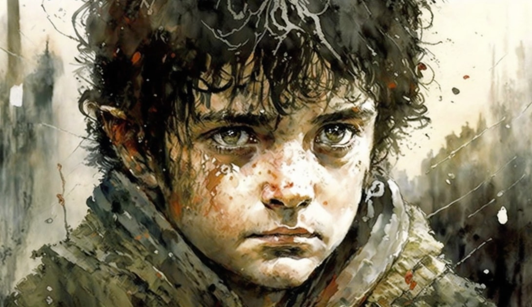 frodo-baggins-art-style-of-enki-bilal