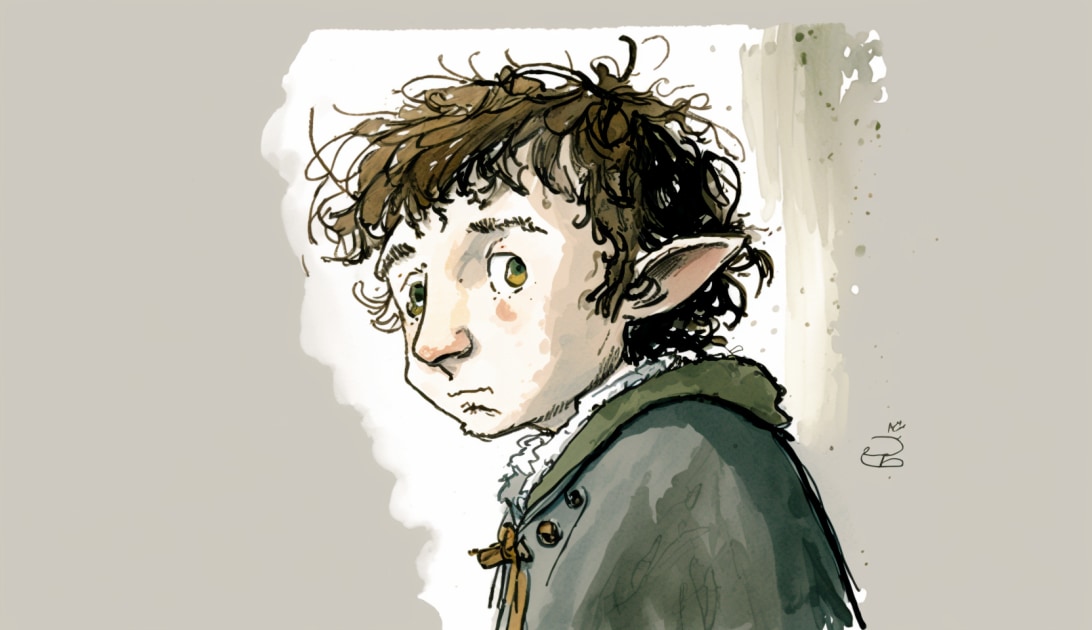 frodo-baggins-art-style-of-quentin-blake