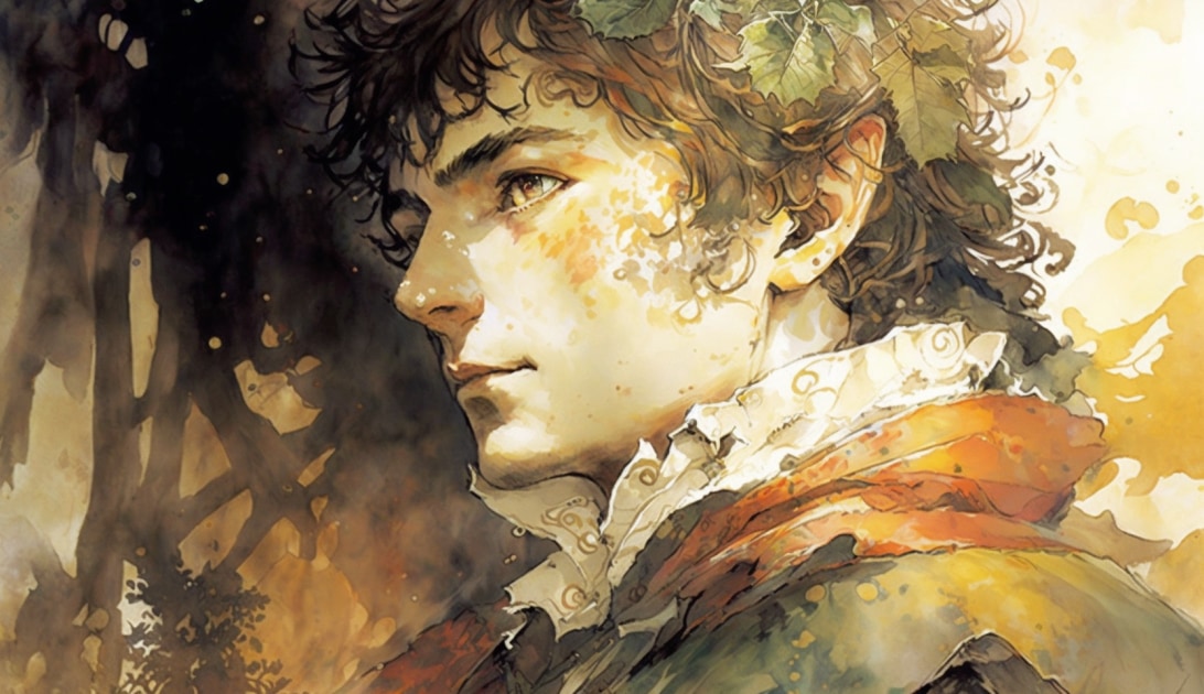 frodo-baggins-art-style-of-yoshitaka-amano