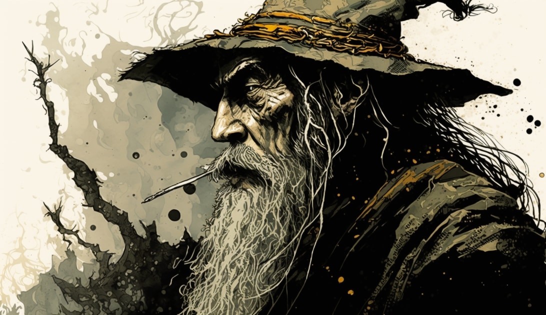 gandalf-art-style-of-sergio-toppi