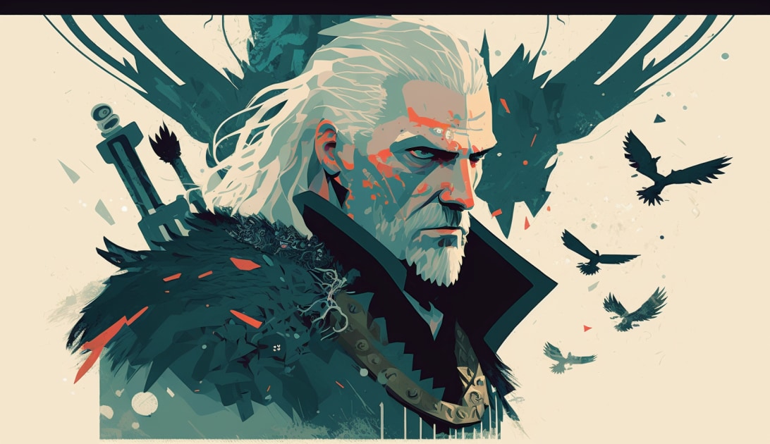 geralt-of-rivia-art-style-of-keith-negley