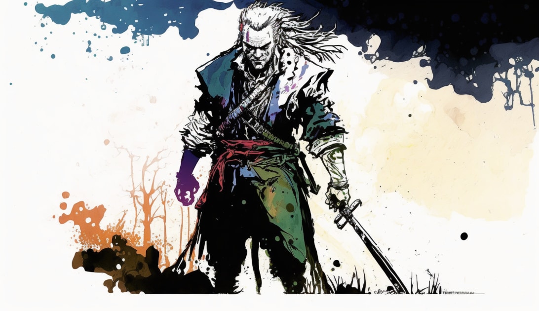 geralt-of-rivia-art-style-of-quentin-blake