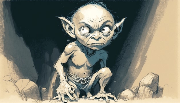 gollum-art-style-of-claire-wendling