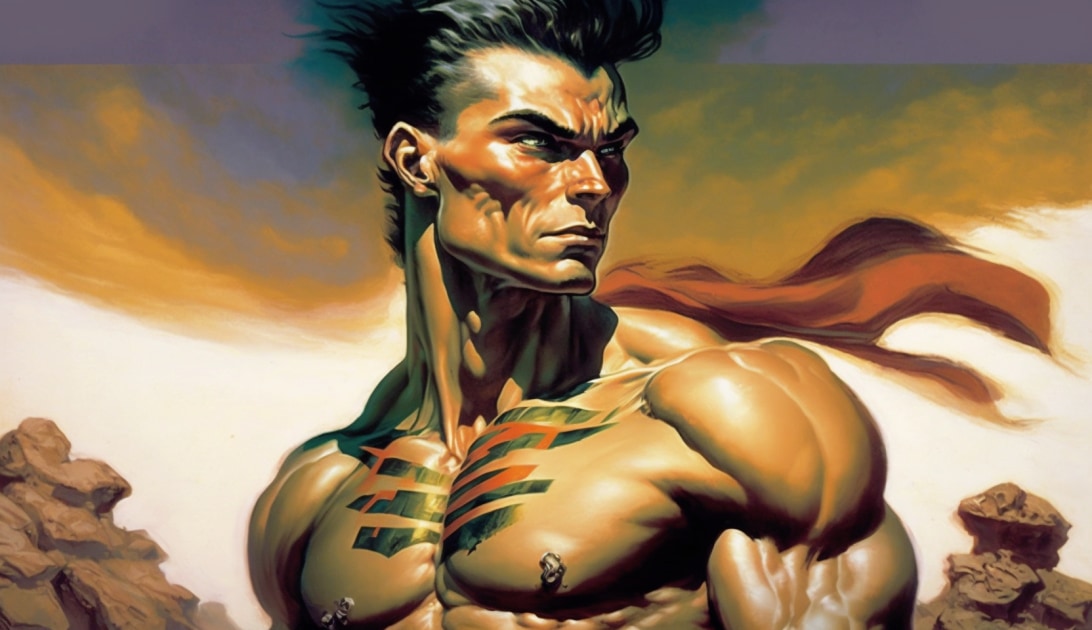 gon-freecss-art-style-of-boris-vallejo