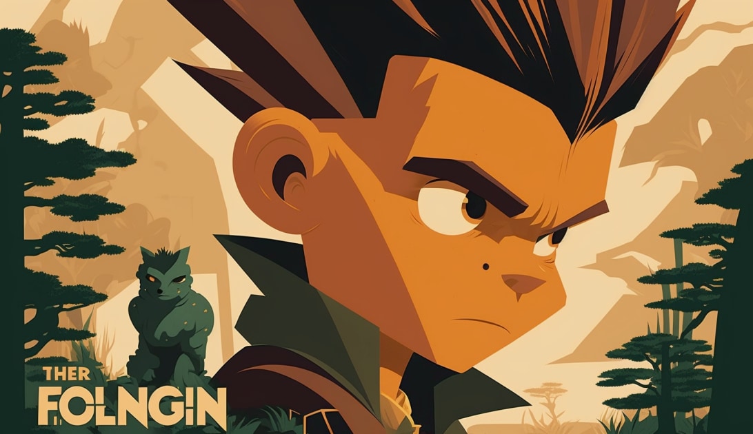 gon-freecss-art-style-of-tom-whalen