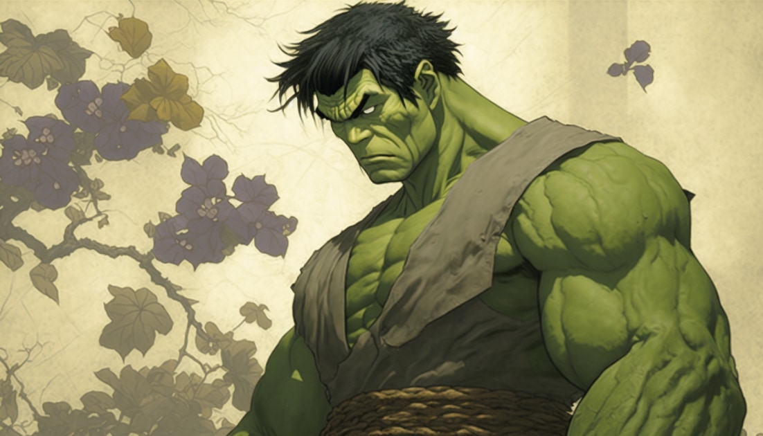 hulk-art-style-of-ohara-koson