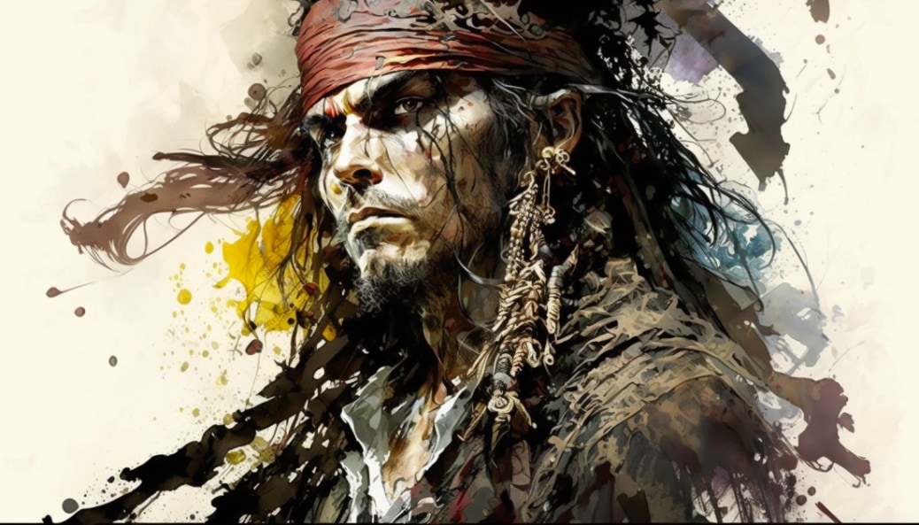 jack-sparrow-art-style-of-yoshitaka-amano