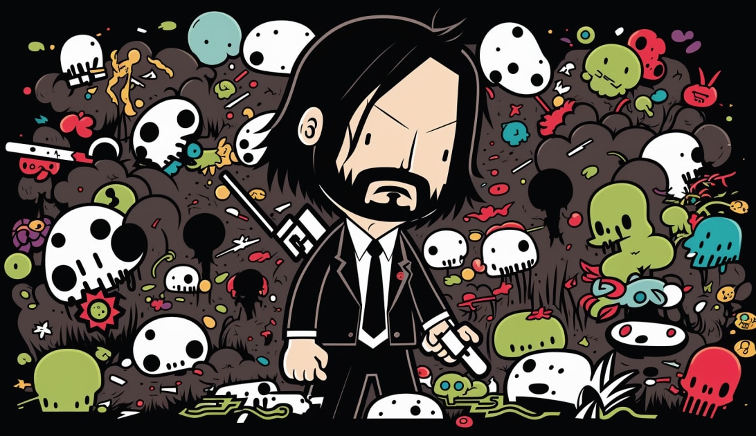 john-wick-art-style-of-jon-burgerman