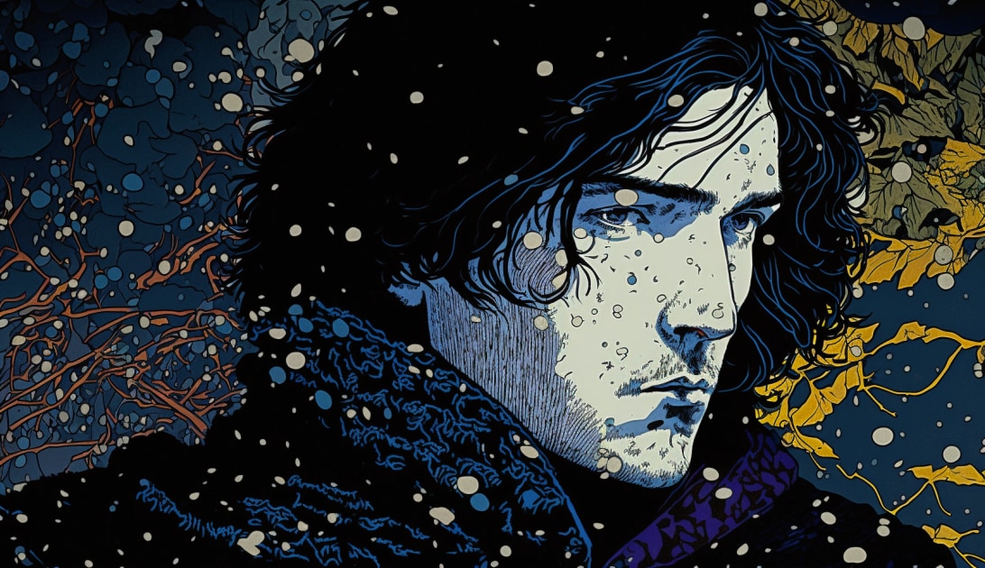 jon-snow-art-style-of-harry-clarke