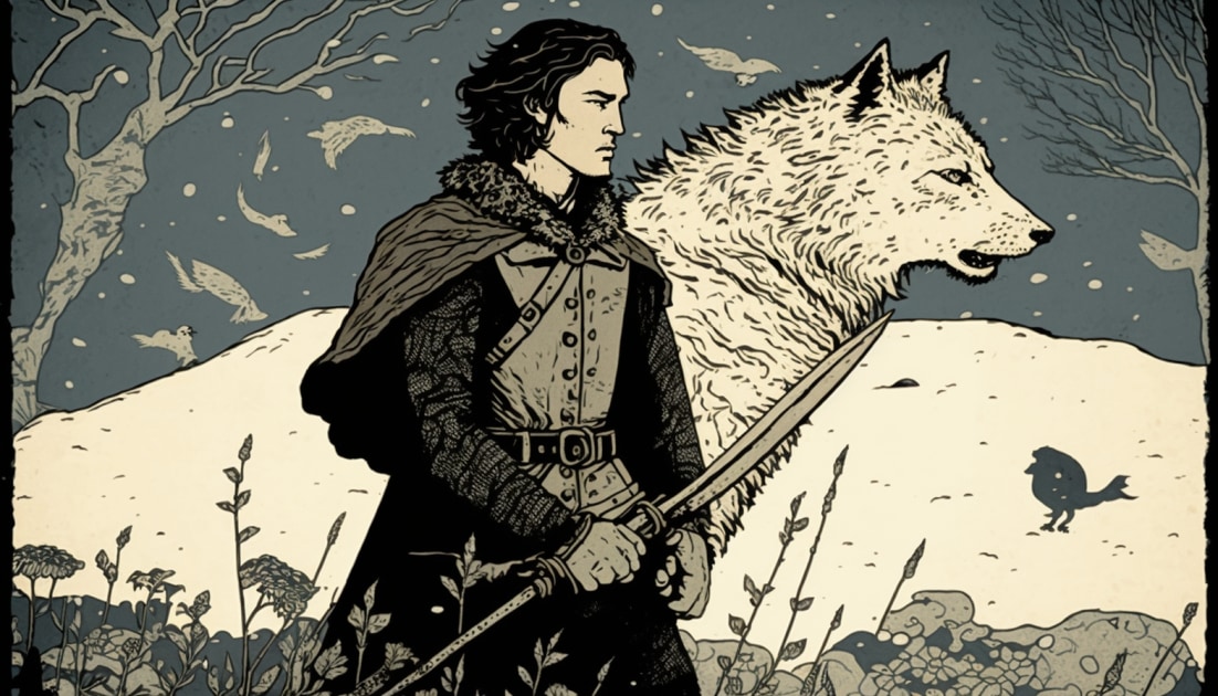 jon-snow-art-style-of-randolph-caldecott