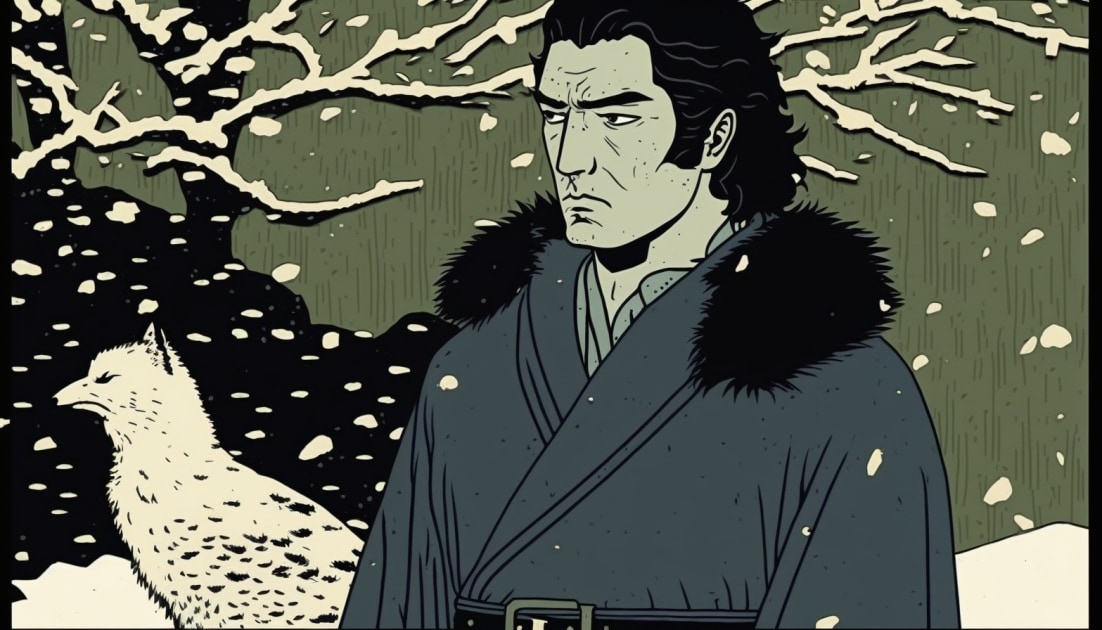 jon-snow-art-style-of-toshio-saeki