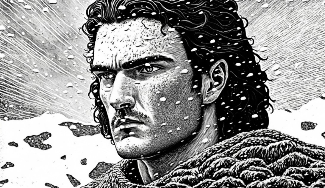 jon-snow-art-style-of-virgil-finlay