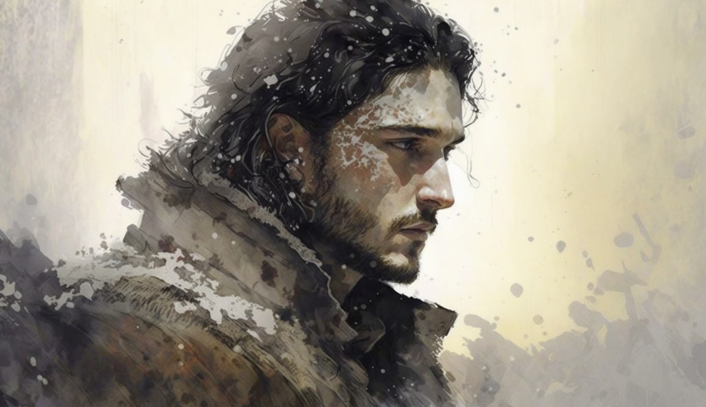 jon-snow-art-style-of-william-timlin