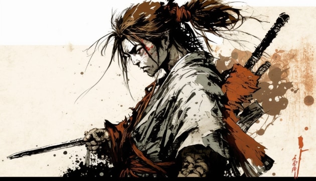 Dtninja831 - Here is a new illustration of Kenshin Himura! Source