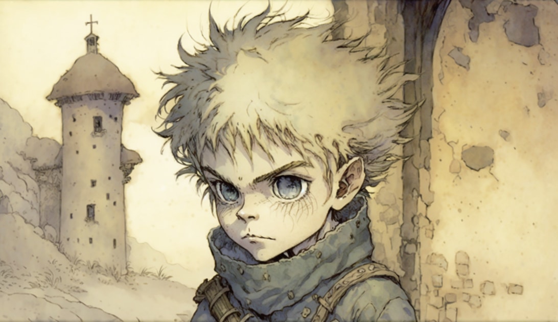 killua-zoldyck-art-style-of-anton-pieck