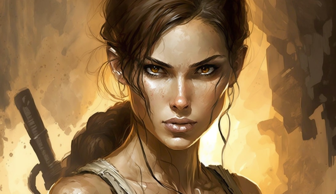 lara-croft-art-style-of-charlie-bowater