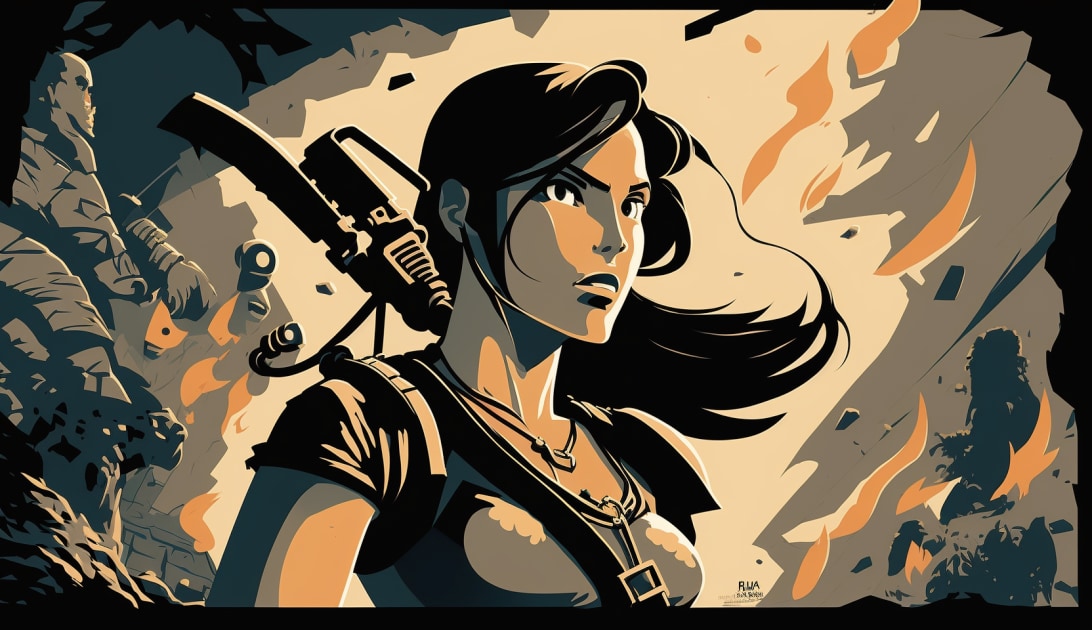 lara-croft-art-style-of-tom-whalen