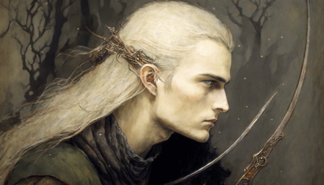 legolas-art-style-of-john-bauer